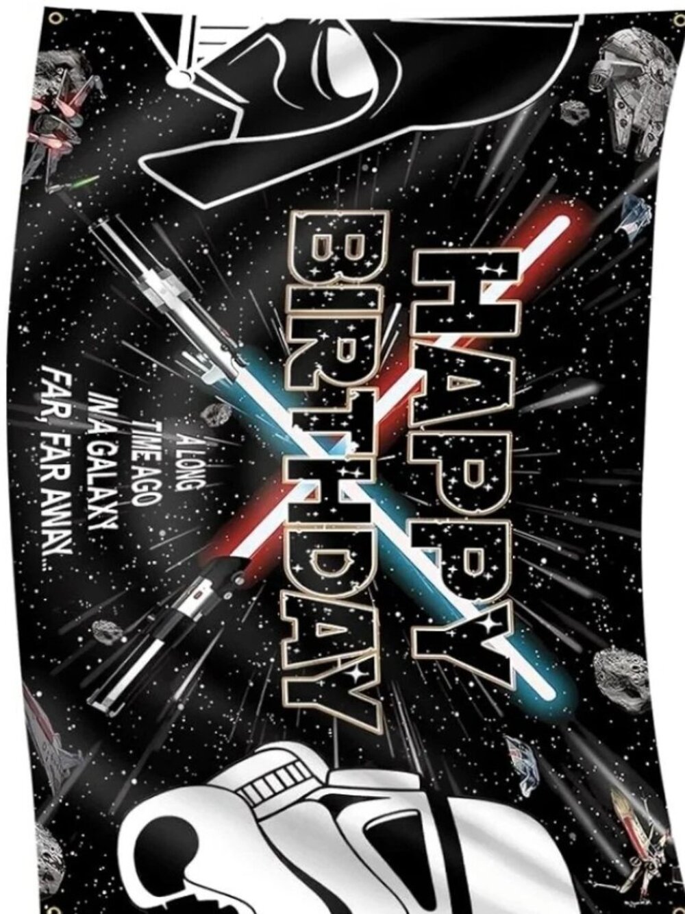 Star Wars Lightsaber Themed Birthday Backdrop, Banner
